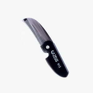 Zeus Folding Mustache Comb, Graphite Black - K13 (Single)